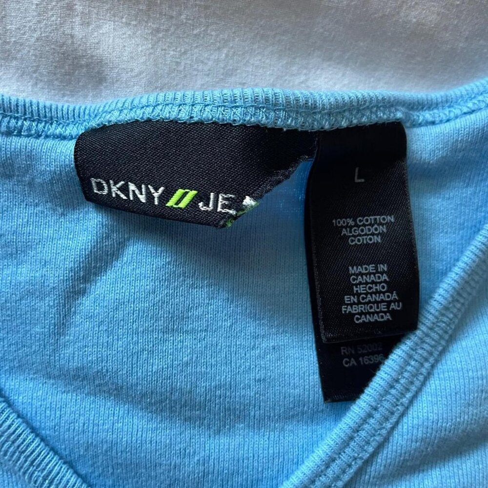 Y2K DKNY Blue Tee - Picture 4 of 8